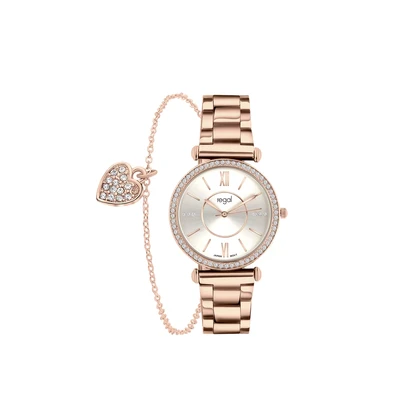 Afbeelding van Lucardi Regal Geschenk SET MIT Kostenlosem Horloge silvercoloured, Dames, Maat: One Size, Silver coloured