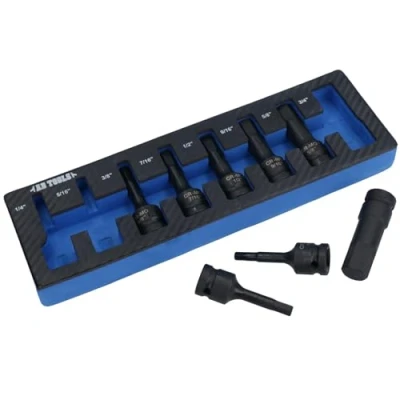 Afbeelding van Imperial Diepe Impact Allen Hex Key Sockets 1/2&quot; Drive 1/4&quot; 3/4&quot; 8pc Set
