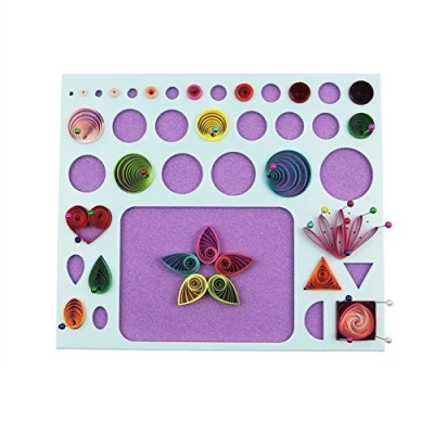 Afbeelding van YURROAD Quilling Tool, Board, 3 in 1 sjabloon bord met pinnen, breien kurk vorm mal DIY Husking Board voor Project