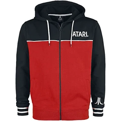 Afbeelding van Atari Vest met capuchon S Colour Block Zwart/Rood