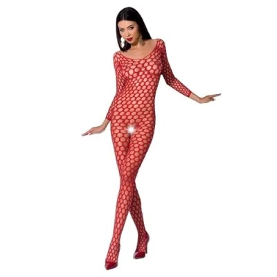Afbeelding van Passion Woman BODYSTOCKINGS Bs077 Bodystocking One Size Red