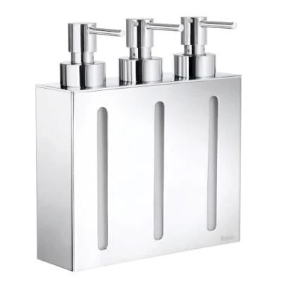 Afbeelding van Zeepdispenser Smedbo Outline Wandmodel 3 voudig 3x250 ml Chroom