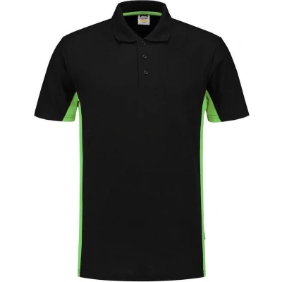 Afbeelding van Tricorp Poloshirt Bicolor 202004 Zwart/Lime Maat XS