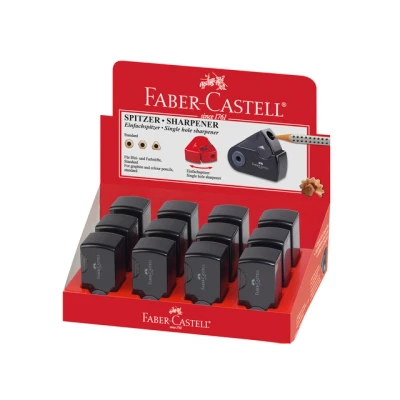 Afbeelding van 12x Puntenslijper Faber Castell Sleeve Mini enkel zwart