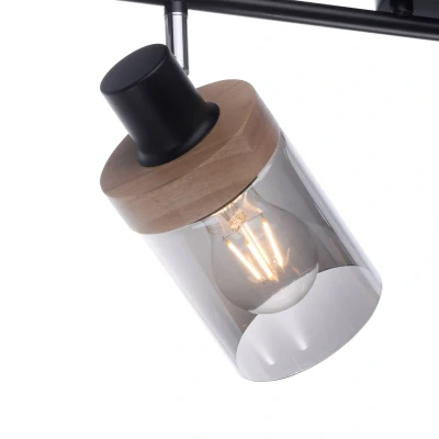 Afbeelding van Just Light Plafondlamp Pasqual 2 lichts zwart 11312 18