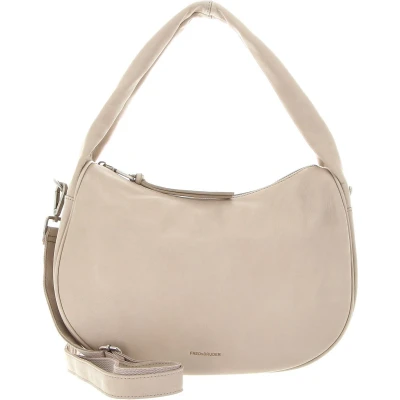 Afbeelding van FREDsBRUDER Leren Schoudertas Bobonia Hobo Bag Marble Beige