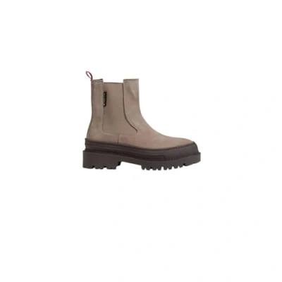 Afbeelding van Tommy Jeans Dames TJW Foxing Chelsea Suede (EN0EN02631) Mid laarzen, grijs (Porcini Taupe), 7 UK, Grijze Porcini Taupe, 41 EU