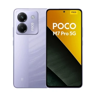 Afbeelding van POCO M7 Pro 5G Smartphone, 12+256GB, Purple, Clear 50MP Sony camera with OIS, 5110mAh battery, 45W turbo charging, 120Hz eye care AMOLED display (No power adapter included)