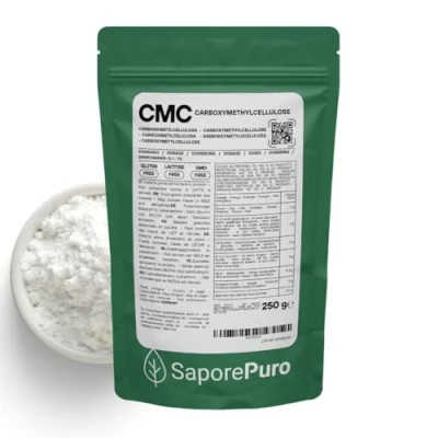 Afbeelding van Saporepuro CMC 250 gr Carboxymethylcellulose ideaal voor ijs, gels, decoraties en pasta&#039;s Uitstekend gelerend stabiliserend middel