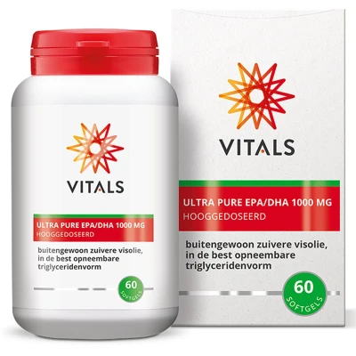 Afbeelding van 2x Vitals Ultra Pure EPA/DHA 1000mg 60 softgels