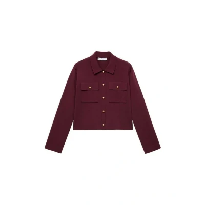 Afbeelding van Mango Pocket Vest, Dames, Maat: XS, Bordeaux