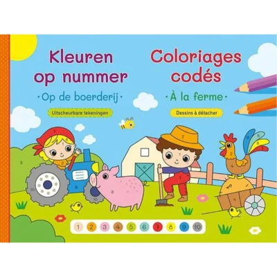 Afbeelding van Uitgeverij deltas kleuren op nummer de boerderij