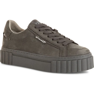 Afbeelding van Tamaris Sneakers laag, Dames, Maat: 42, Anthracite Leer en imitatieleer