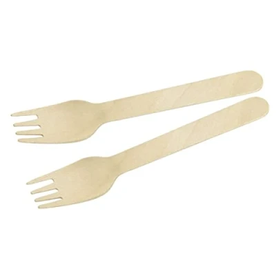 Afbeelding van Set van 30 houten wegwerpvorkjes 16 cm Fackelmann Move