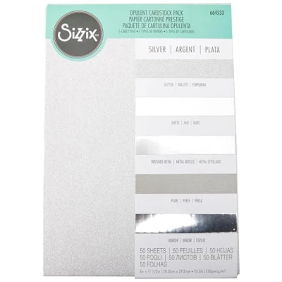 Afbeelding van Surfacez Opulent Cardstock A4 zilver 50 vellen