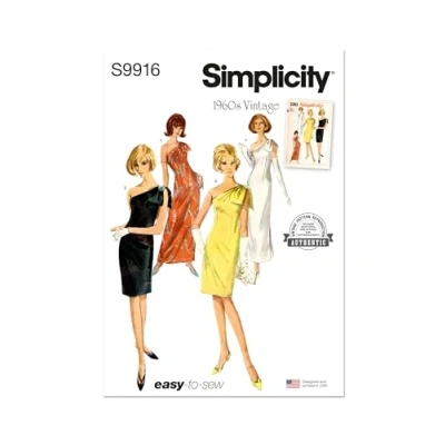 Afbeelding van SIMPLICITY Naaipatroon SS9916H5 Misses&#039; jurk in twee lengtes H5 (6 8 10 12 14)