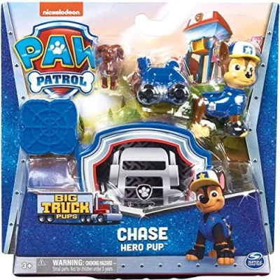 Afbeelding van Spin Master PAW Patrol Big Truck Pups actiefiguur met reddingsdrone klikbevestiging commandocentrumplatform en dierenvriendje