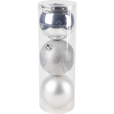 Afbeelding van Cosy @Home Kerstballen Zilver ø 15 cm 3 Stuks