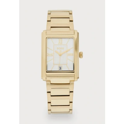 Afbeelding van BOSS Principle Dress Unisex Horloge goldcoloured/white, Maat: One Size, Gold/coloured/white