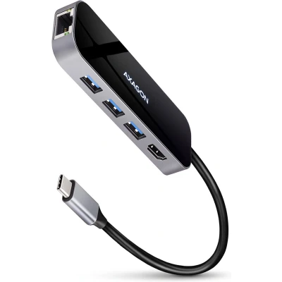 Afbeelding van AXAGON HMC 6GL 3x USB A, HDMI, RJ 45, 3.2 Gen 1 hub, PD 100W, 20cm C cable *USBCM *USBCF *HDMIF *USBAF *RJ45F