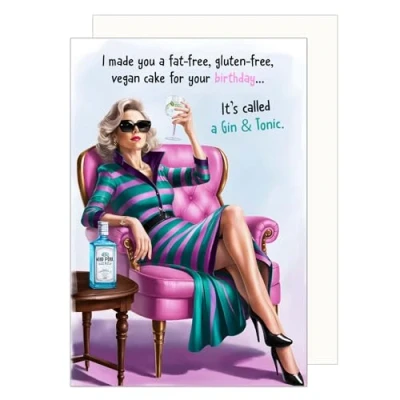 Afbeelding van Edition Seidel Premium verjaardagskaart met envelop. wenskaart kaart spreuk bilet verjaardag Happy Birthday man vrouw gin &amp; tonic grappige humor (G3585 SW024)