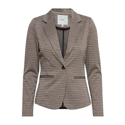 Afbeelding van ICHI blazer IHKATE CAMELEON BL met all over print bruin