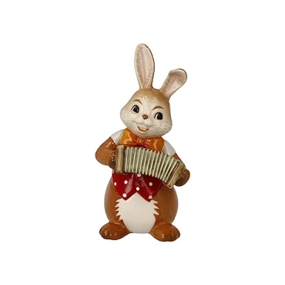Afbeelding van Goebel Paashaas Figur Hase Frecher Musikant (1 stuk)