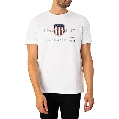 Afbeelding van GANT REG Archive Shield Tshirt print, Heren, Maat: XXS, White