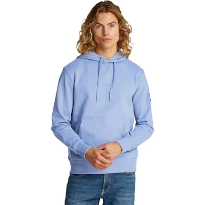 Afbeelding van Calvin Klein Jeans Badge Hoodie Sweater, Heren, Maat: XXL, Tempest