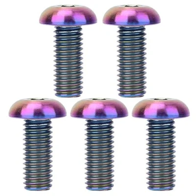 Afbeelding van 5 stks/pak M5x12 Fiets Bidonhouder Bouten M5x10 Schijfrem Schroeven Legering Set(M5 x 12 Kleurrijk)