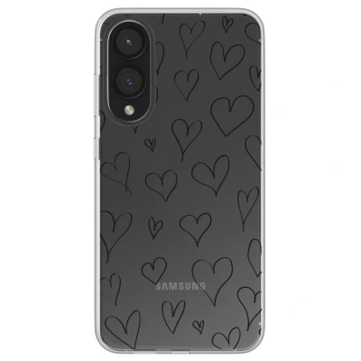 Afbeelding van Samsung Galaxy S25 Edge Hoesje Siliconen en TPU (zacht) imoshion Softcase/Backcover Hearts Telefoonhoesje