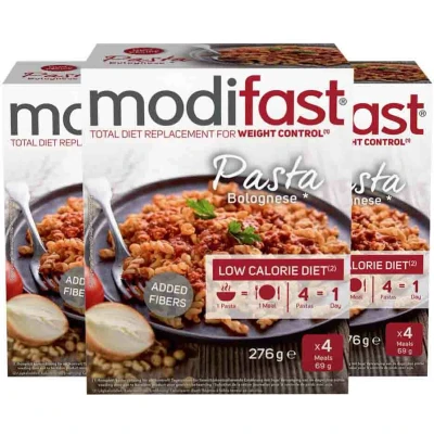 Afbeelding van 3x Modifast Intensive Pasta Bolognese 4 x 62 gr