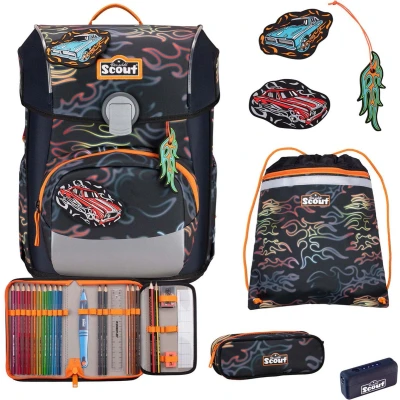 Afbeelding van Scout Neo Exklusiv Safety Light Schooltas set 8 delig