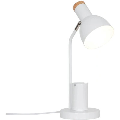 Afbeelding van Nordlux Witte bureaulamp Devone met pennenbakje 2512405001