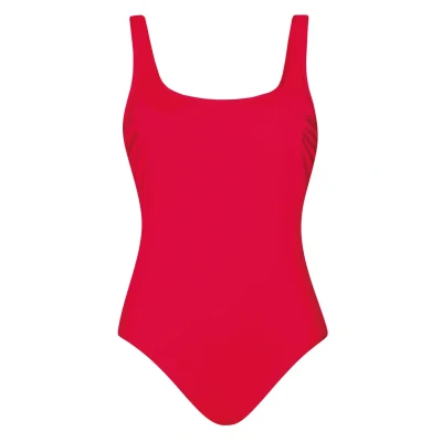 Afbeelding van Sunflair Unicolor Badpak, Dames, Maat: 36xB, Red