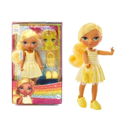 Afbeelding van Rainbow High Littles Daisy Madison Kleine, Poseerbare Modepop Gele 14 cm Grote Pop met Handtas en Magische Beer Geschikt voor Kinderen Verzamelaars