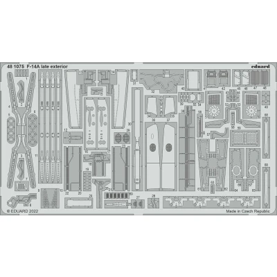 Afbeelding van 1:48 Eduard 481075 Exterior for F 14A late Tamiya Photo etch