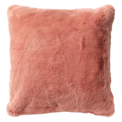 Afbeelding van Dutch Decor ZAYA Kussenhoes 45x45 cm bontlook effen kleur Muted Clay roze