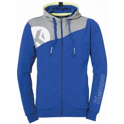 Afbeelding van Kempa Core 2.0 Hood Jacket Kind Royal Blauw Donker Grijs Melange Maat 128