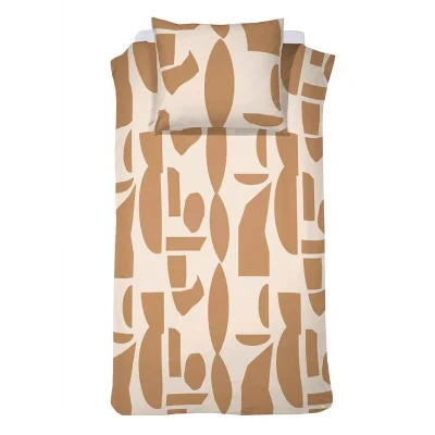 Afbeelding van Dekbedovertrek Cinderella Barista Caramel Percal 140 x 200 / 220 cm 1 Persoons