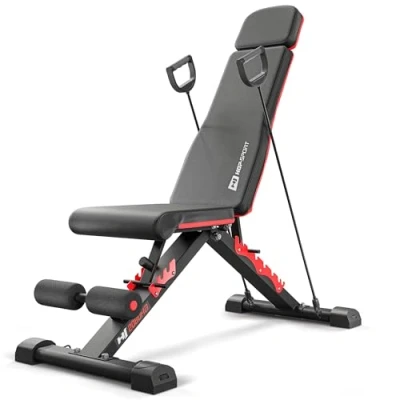 Afbeelding van Hop Sport Opvouwbare multifunctionele trainingsbank HS 2080HB met extensies, Verstelbare rugleuning 8 posities, Volledig stalen voor thuis, Maximale belasting 250 kg