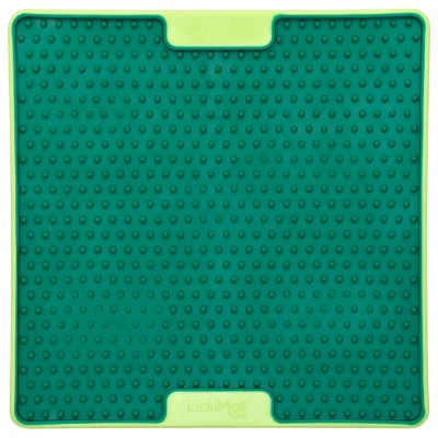 Afbeelding van Lickimat Soother Pro Tuff Slowfeeder Voermat 20x20 cm Hondenvoerbak Appelgroen