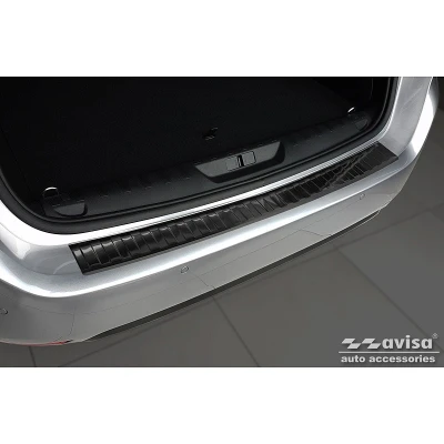 Afbeelding van Avisa Zwart RVS Achterbumperprotector passend voor Peugeot 308 II SW 2013 2017 &amp; Facelift &#039;Ribs&#039;