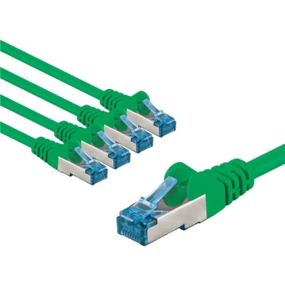 Afbeelding van Goobay 69363 netwerkkabel Groen 1 m Cat6a S/FTP (S STP)