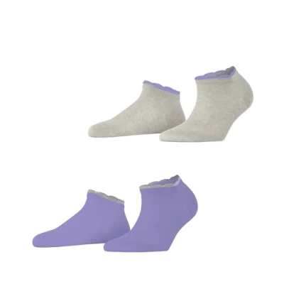 Afbeelding van ESPRIT Dames Korte sokken Romantic Multipack W Sn viscose dun eenkleurig 2 paar, Veelkleurig Blau Grün 0040, 35 38