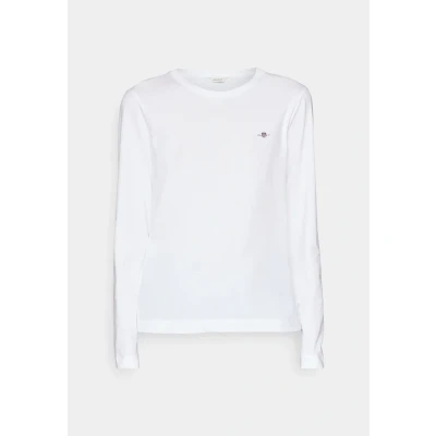 Afbeelding van GANT REG Shield Longsleeve, Dames, Maat: Small, Weiß