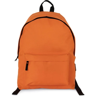 Afbeelding van Kimood Gerecycleerde casual rugzak met zak op de voorkant KI0184 Orange Zest