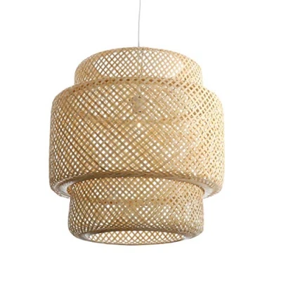 Afbeelding van LUSSIOL Hanglamp, Halong diameter 52, natuurlijk bamboe, 60W