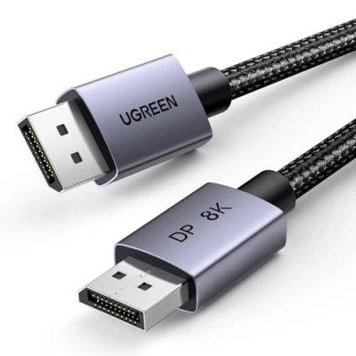 Afbeelding van UGREEN 8K Displayport kabel 1.4 60Hz 4K 240Hz, VESA gecertificeerd, aluminium DP 32.4Gbps compatibel met HDR, FreeSync, G Sync, DSC 1.2, HDCP 2.2 voor PC, HDTV, Monitor, Grafische Kaart (3M)