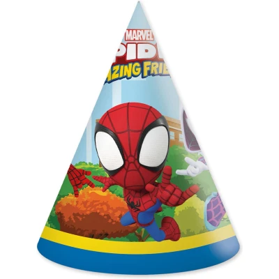Afbeelding van Globos Papieren Hoedjes FSC Spidey, 6st.